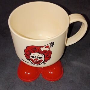 Vintage Clown Mug with Red Base